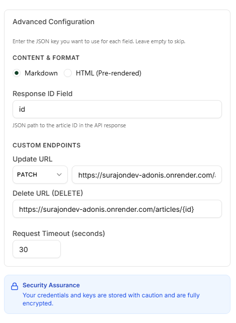 Advanced Configuration